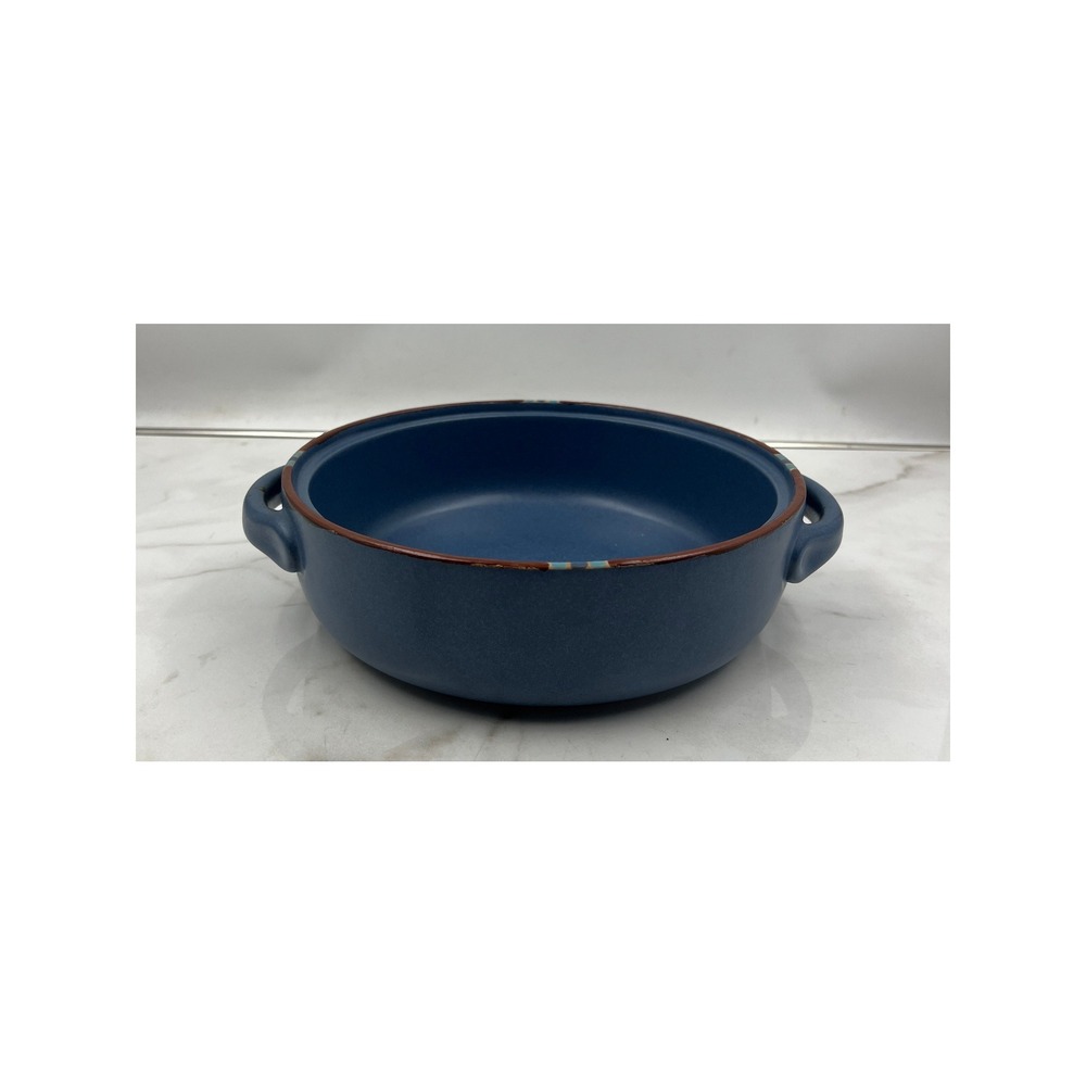 Dansk Mesa Sky Blue Stoneware Round Baker Casserole Dish Portugal 8.5 inch